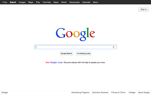 google screenshot