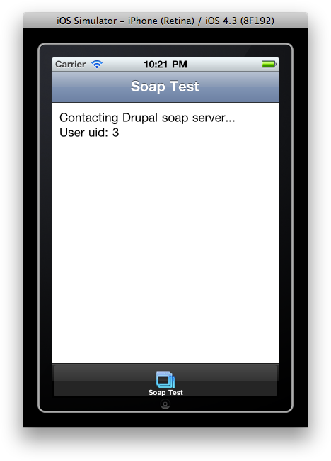 iOS soap connection