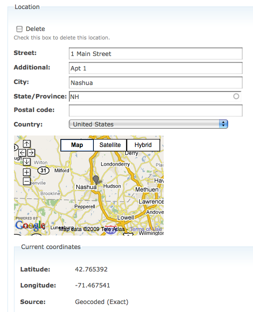 profile field location